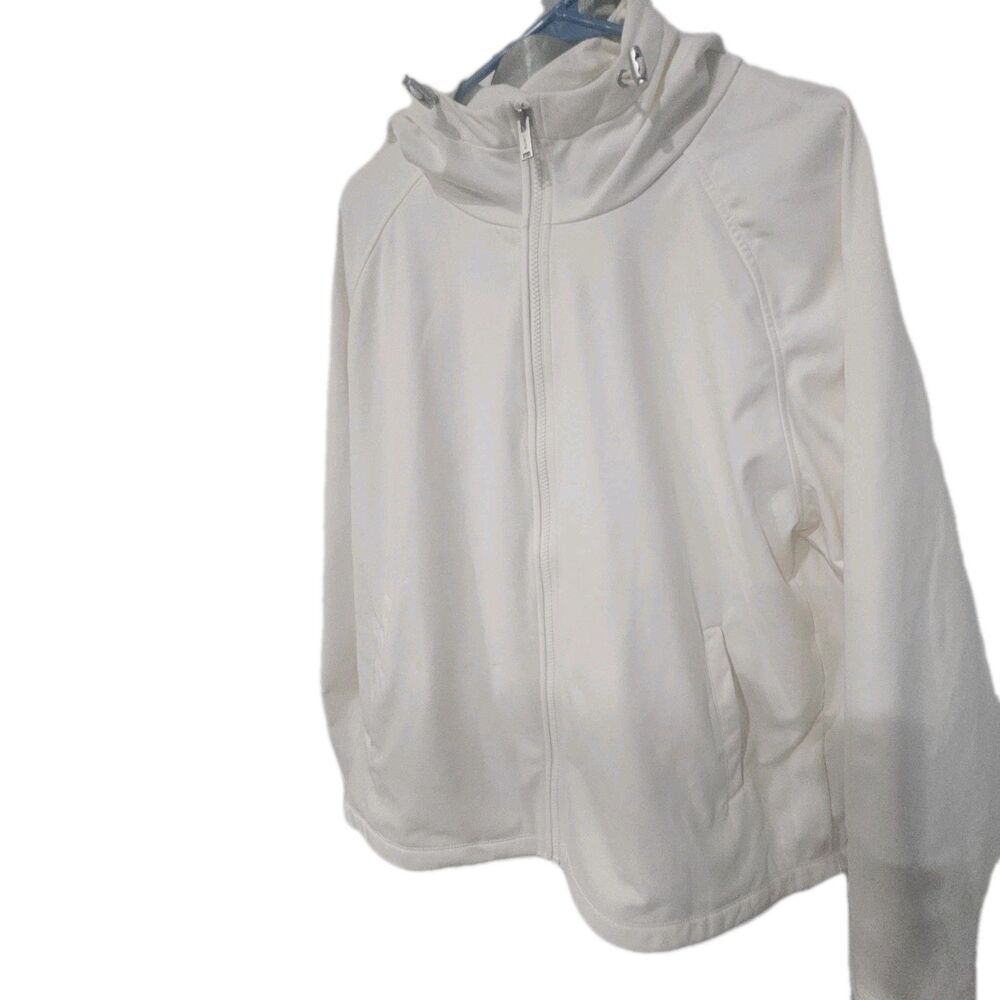 32 Degrees Heat Men's White Lightweight Hooded Active Jacket Sz XL